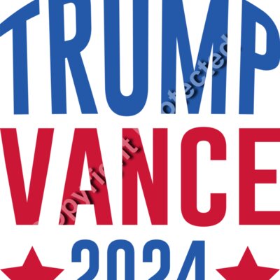 trump vance 2024 election campaign graphic red blue stars Thumbnail